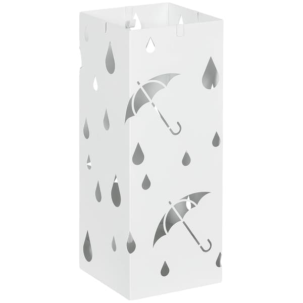 Paraplystander, Holdbart Stål, Pladsbesparende Design,Hvid