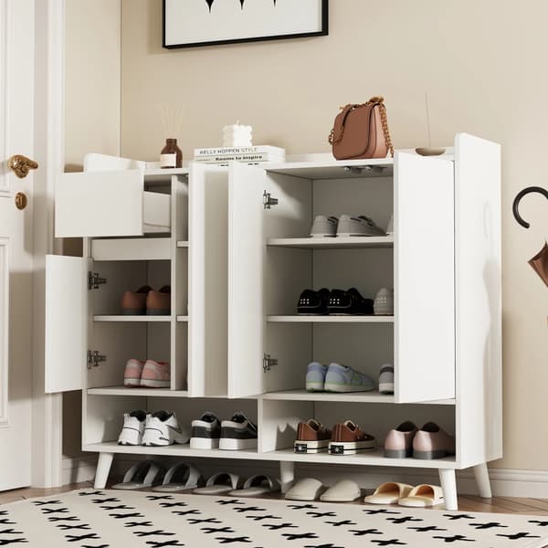 Skænk, Multi-Compartment Design, Moderne Æstetik,hvid 1