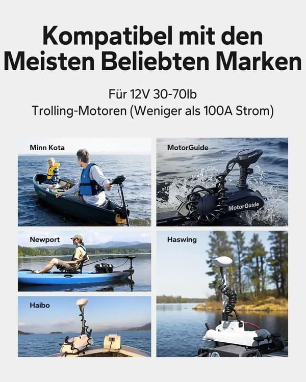 Lithiumbatteri, 100Ah kapacitet, avancerede sikkerhedsfunktioner,sort