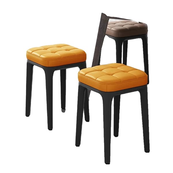 Barstol, Kunstlæder, Ergonomisk Design,Appelsin