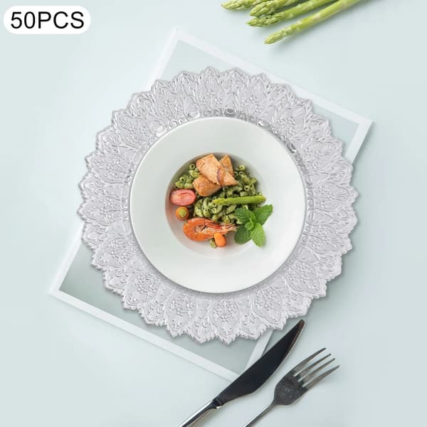 Serveringsfat, Hållbart PP-material, Elegant Rund Design,Silver