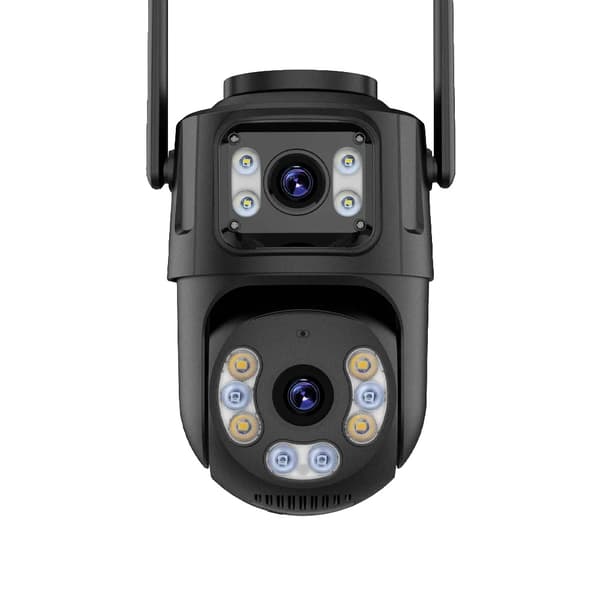 IP-kamera, dubbelobjektiv, 4K videoövervakning,Standard, 100V-240V EU Plug-a