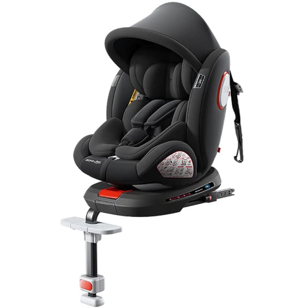 Barnstol, 360° rotation, ISOFIX säkerhetssystem,TOP-SVART