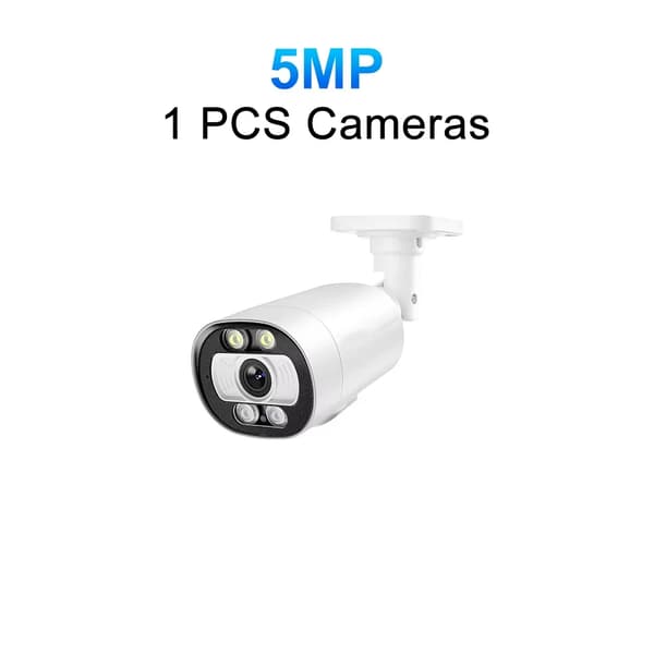 IP-kamera, 5MP klarhed, kablet forbindelse,1 stk 48V POE 5MP kamera