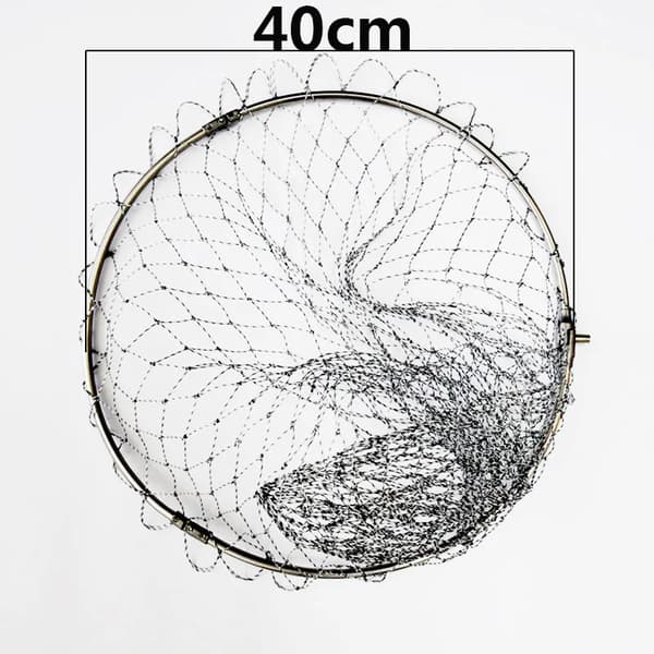 Fisknät, Sammanfallande Design, Stort Maskstorlek,Flätad 40cm