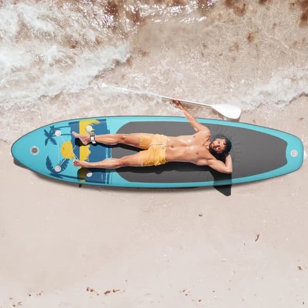 Oppustelig Paddle Board, Bred Krop Design, Komplet Tilbehørssæt,27A Lys Blå 11
