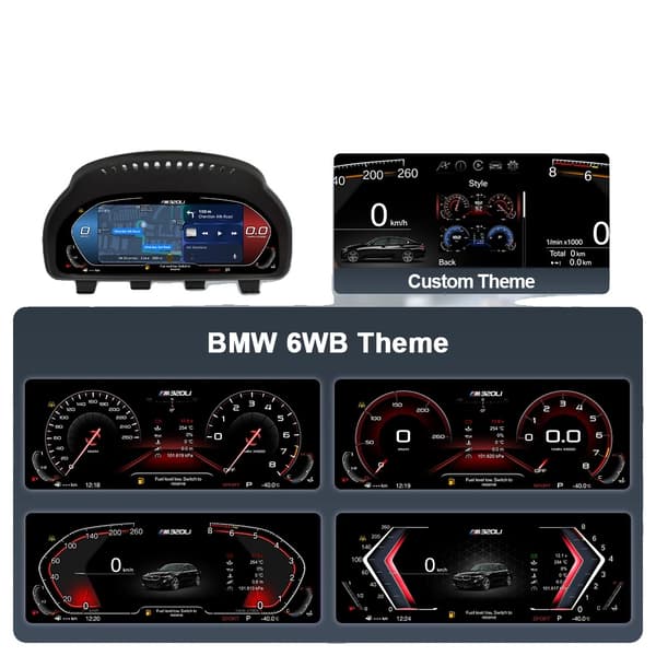 Digitalt Dashboard, Smartphone Integration, Realtidsnavigation,F10 CarPlay-version