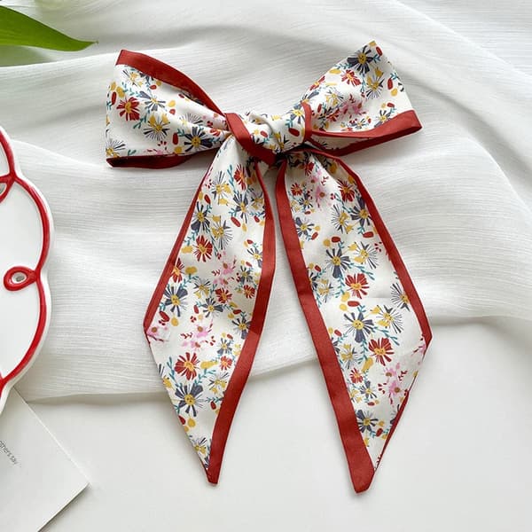 Sjal, Blomsterdesign, Letvægts Polyester,Stil-02, 5x85cm-c