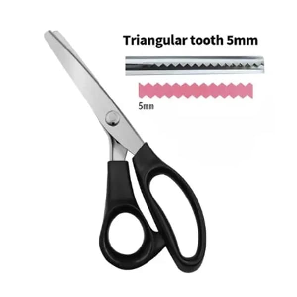 Syrscissors, Tandad kant, Ergonomisk design,Triangulär Tand 5MM