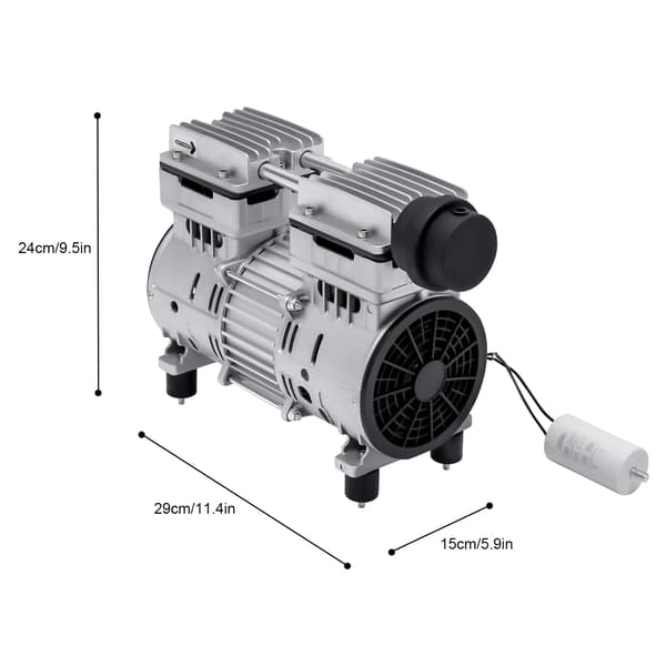Vakuumpump, 750W Effekt, 65-70L/min Luftflöde,Silver