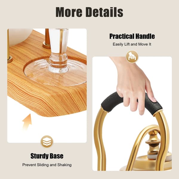 Siphon Kaffeemaskine, Elegant Design, Manuel Betjening,Guld