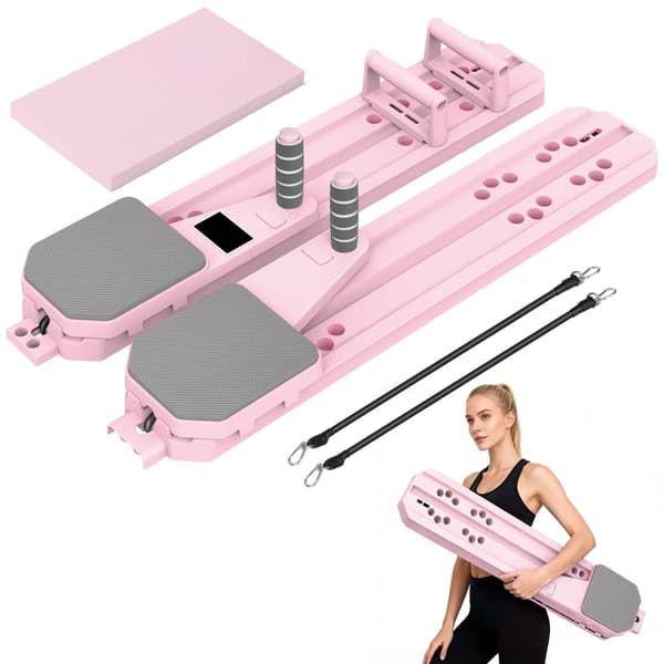 Pilates Board, Multifunktionel Brug, Justerbart Design,Pink-A