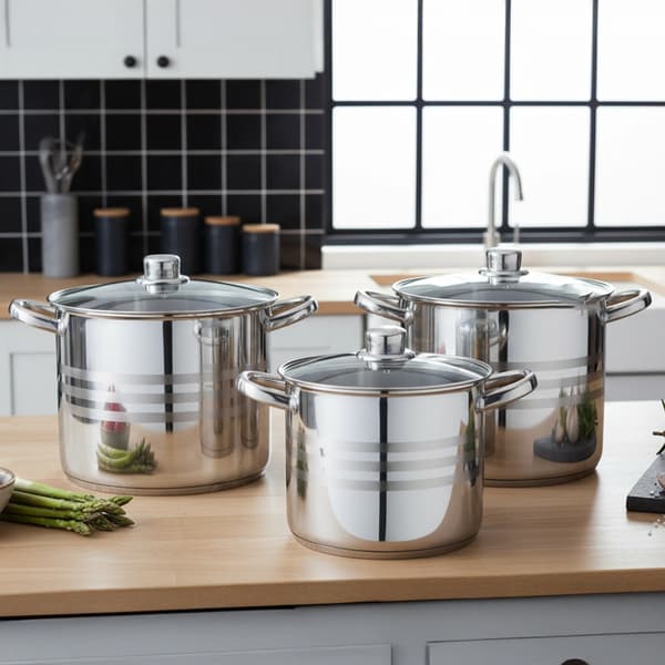 Kogepande, Induktionskompatibel, Ergonomisk Håndtag,Sølv