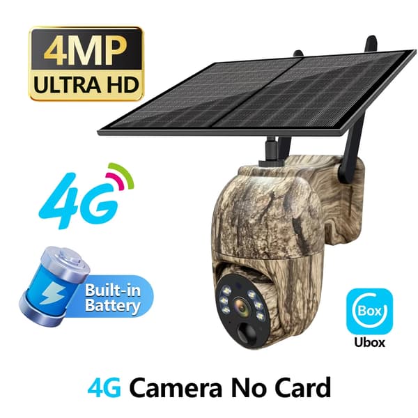Säkerhetskamera, solenergi, 4G-anslutning,4G-Ingen minneskort, EU Kontakt-d