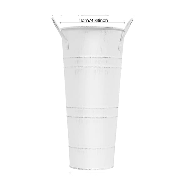 Blomsterbucket, Hållbar Design, Mångsidig Arrangemang,VIT
