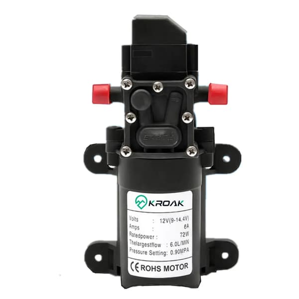 Membranpump, 130 PSI tryck, 6L/min flödeshastighet,Rakt