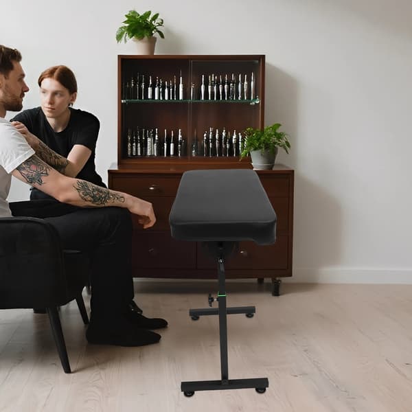 Tattoo Armstøtte, Justerbar Højde, Multi-Vinkel Design,sort