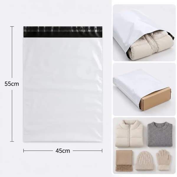 Mailerposer, Holdbart materiale, Selvklæbende lukning,45x55cm 50PCS