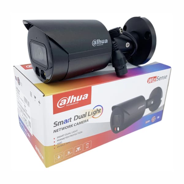 IP Kamera, 4MP Opløsning, Smart Dobbelt Belysning,Sort, 2.8mm
