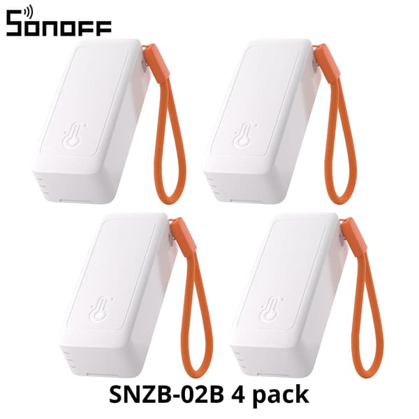 Zigbee Temperatur- og Fugtighedssensor, Høj Præcision Målinger, Smart Forbindelse,SNZB-02B 4-pak