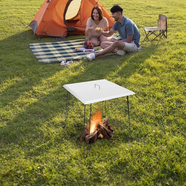 Ildsted Varmeafleder, Rustfrit Stål, Brugervenligt Design,Sølv