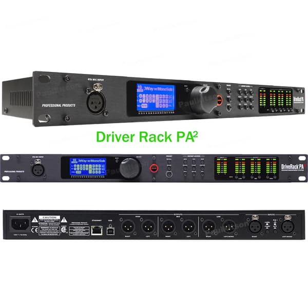 Ljudprocessor, 2 ingångar, 6 utgångar,PA2  220V EU-plugg