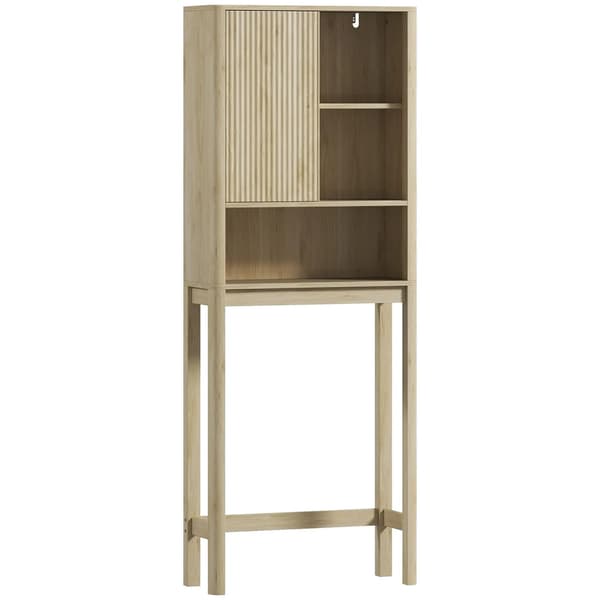 Toalettsskåp, Modern Stil, Justerbar Bricka,VIT