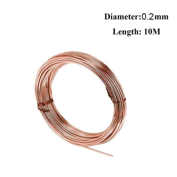 Koppartråd, ultrafint diameter, hög ledningsförmåga,0.2mm X 10M