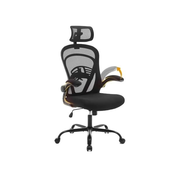 Kontorstol, Ergonomisk Design, Justerbar Højde,sort