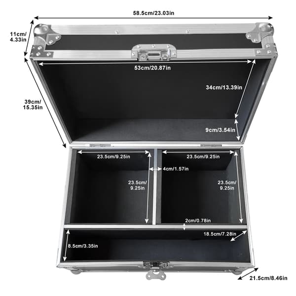 Flight Case, Højkvalitets Læder, Nem Transport,1Pc, 100V-240V EU stik
