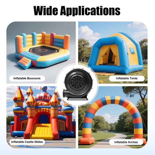 Inflatable Blower, 250W Effekt, 420 m³/h Luftflöde,svart