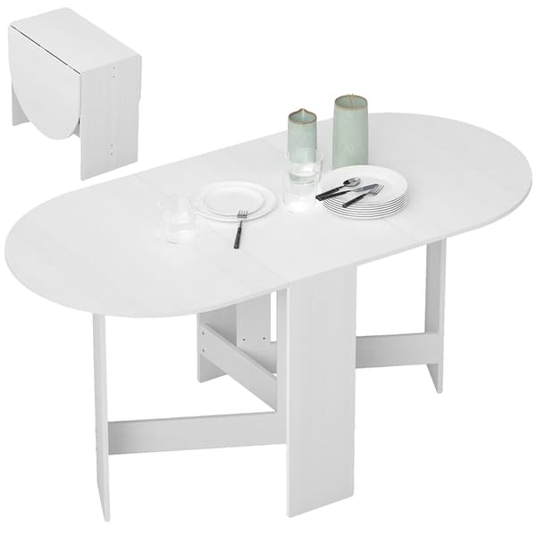 Matbord, Vikbar Design, Modern Stil, 163x80x75 cm, VIT