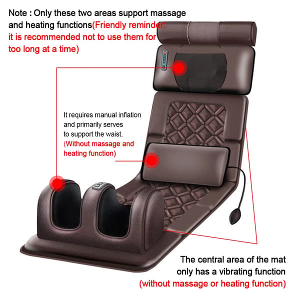 Massagekudde, 3-hastighets vibration, värmefunktion,EU