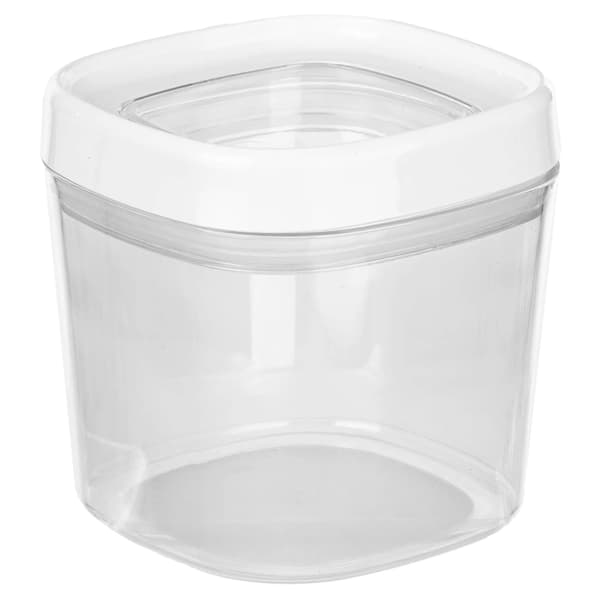 Matbehållare, 0,6L kapacitet, rektangulär design, säker gummitätning, transparent material, mångsidig användning
