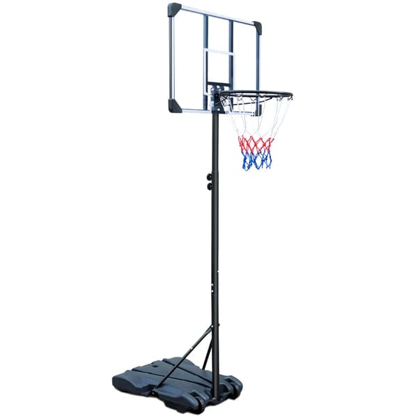 Basketballkurv, Justerbar Højde, Bærbart Design,Sort