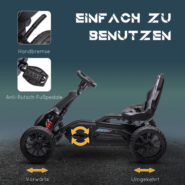 Go Kart, Justerbart Säte, Förbättrar Kontroll,svart