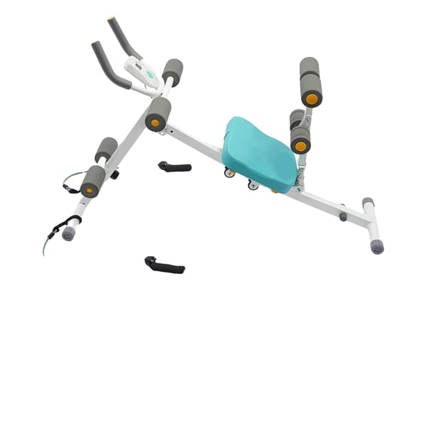 Abdominal Trainer, Foldbart Design, LCD Skærm,HVID
