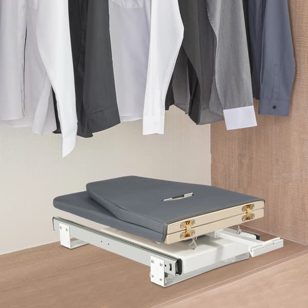 Strykbord, Fällbar Design, 180° Rotation,Ljusgrå