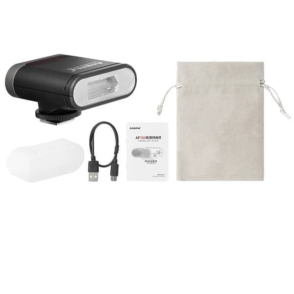 Kamerablixt, GN12 Ledtal, Kompakt Design, AF100