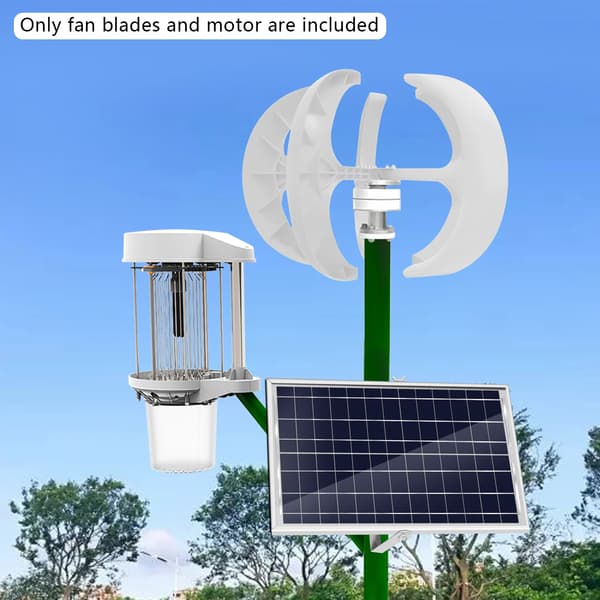 Vindmøllegenerator, 600W effekt, 5-bladet design,HVID
