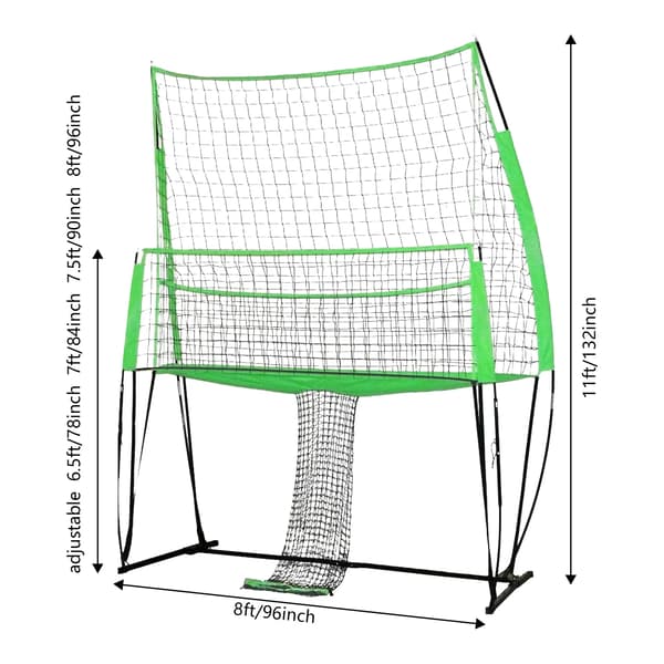 Volleybollnät, Justerbar Höjd, Hållbar Design,Grön