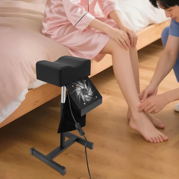 Fritstående Pedicure Stol, Justerbar Højde, Støv Renseventilator,sort