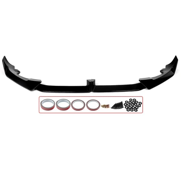 Framspoiler Splitter Lip, Hållbart ABS-material, Anpassad passform för lyxig crossover SUV,Glansig svart