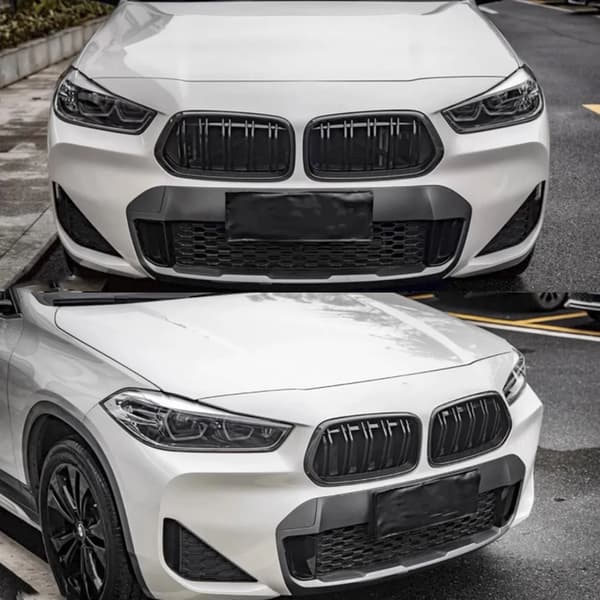 Frontgitter, ABS-materiale, designet til luksus kompakt SUV,Glansfuld Sort