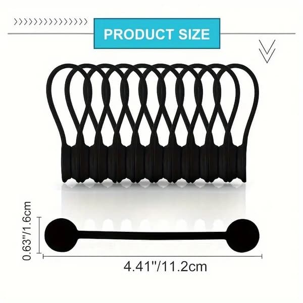 Magnetiske Kabelklips, Silikone Materiale, Genanvendeligt Design,10stk