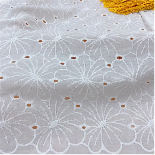 Spetstyg, Broderad Design, Andningsbart Material,Stor Blomma, 45cm X 130cm-b
