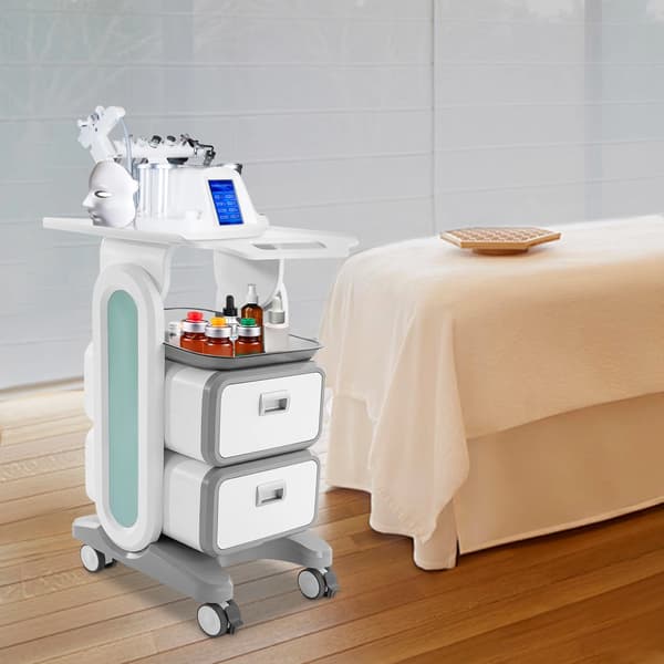 Medicinsk vogn, multifunktionel opbevaring, holdbart design,Hvid