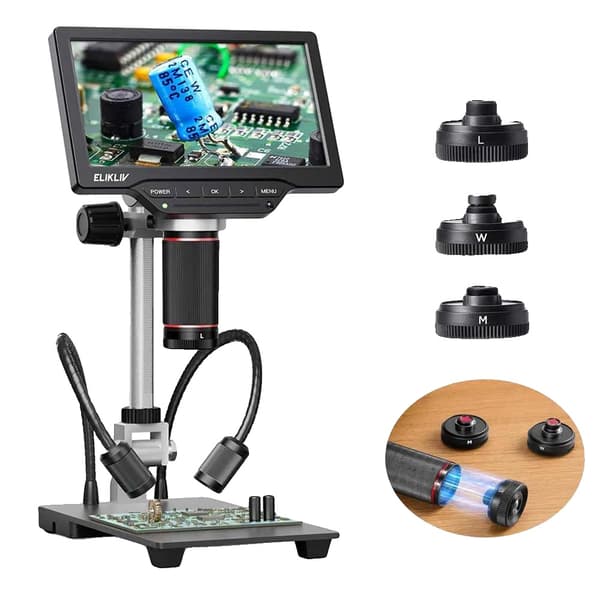 Digital Mikroskop, 3 Magnetiske Linser, HDMI Kompatibel,TL301