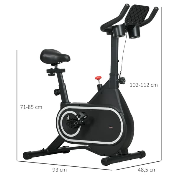 Motionscykel, Justerbar Sits, Smidig Drift, svart