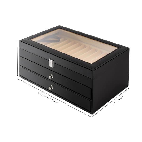 Pen Organizer, 3 niveauer, holder 36 penne,Sort